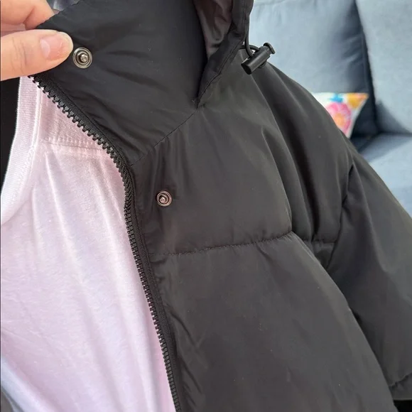 A New Day Women's Black Puffer Jacket mid length size M. Black. Water resistant - Picture 6 of 6